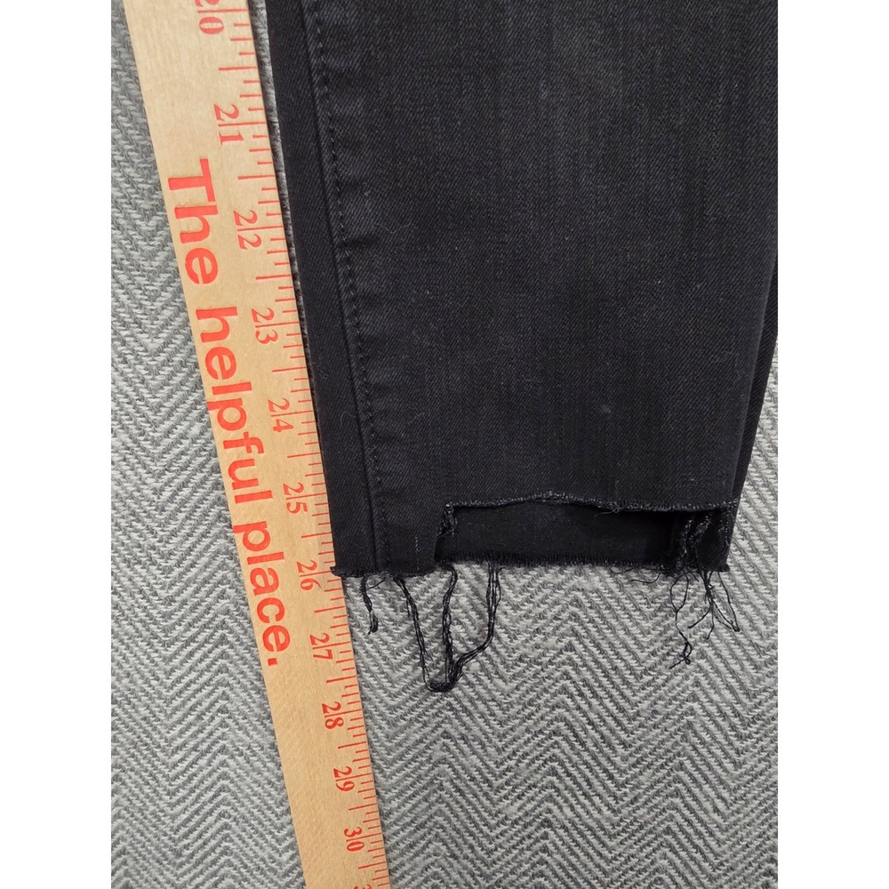 Big Star Maddie Skinny Jeans Black Raw Hem Denim 25R VWQMSKBELA - Picture 6 of 11
